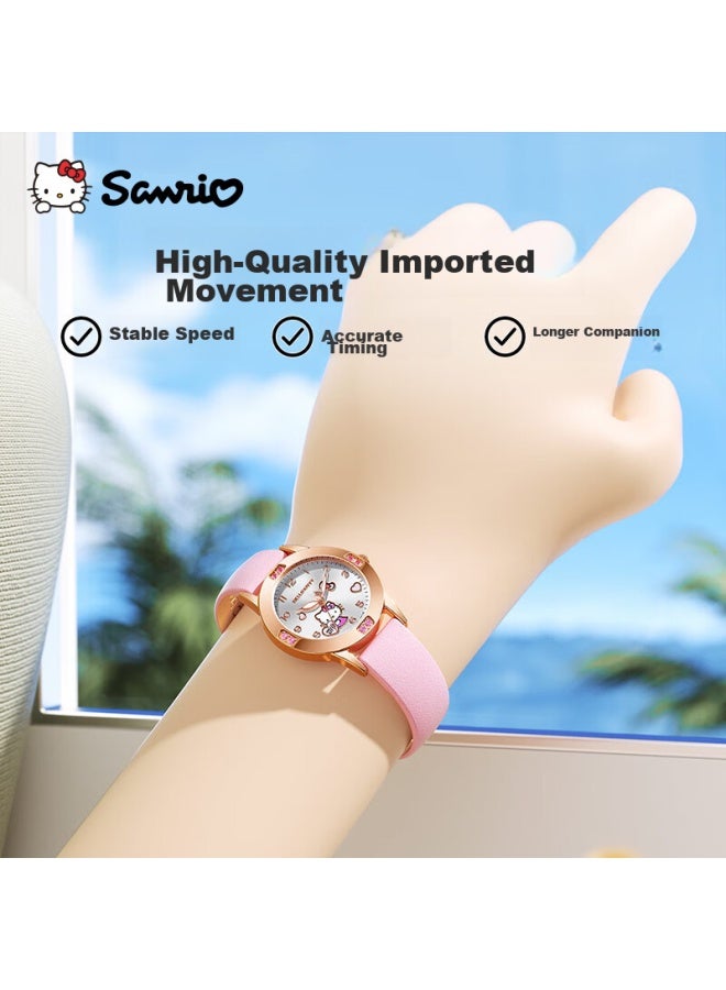 Hello Kitty ساعة كاتي للأطفال للأعمار من 6-12 سنة لطلاب المرحلة الابتدائية والمتوسطة، ساعة إلكترونية خاصة لفتيات سانريو، هدية عيد ميلاد - Image 3