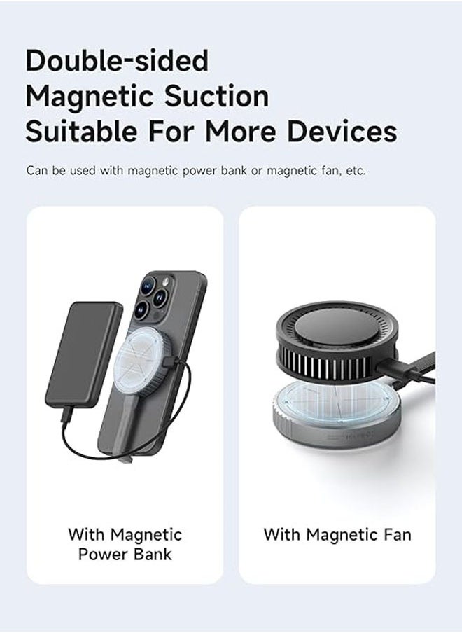 Hagibis Magnetic M.2 NVMe SSD Case with Magsafe for iPhone 16 15 Pro Max ProRes with Magsafe, 10 Gbps USB C 3.2 Gen2 to NVMe Adapter, Aluminum SSD Outer Case for MacBook, iPad Pro, Android