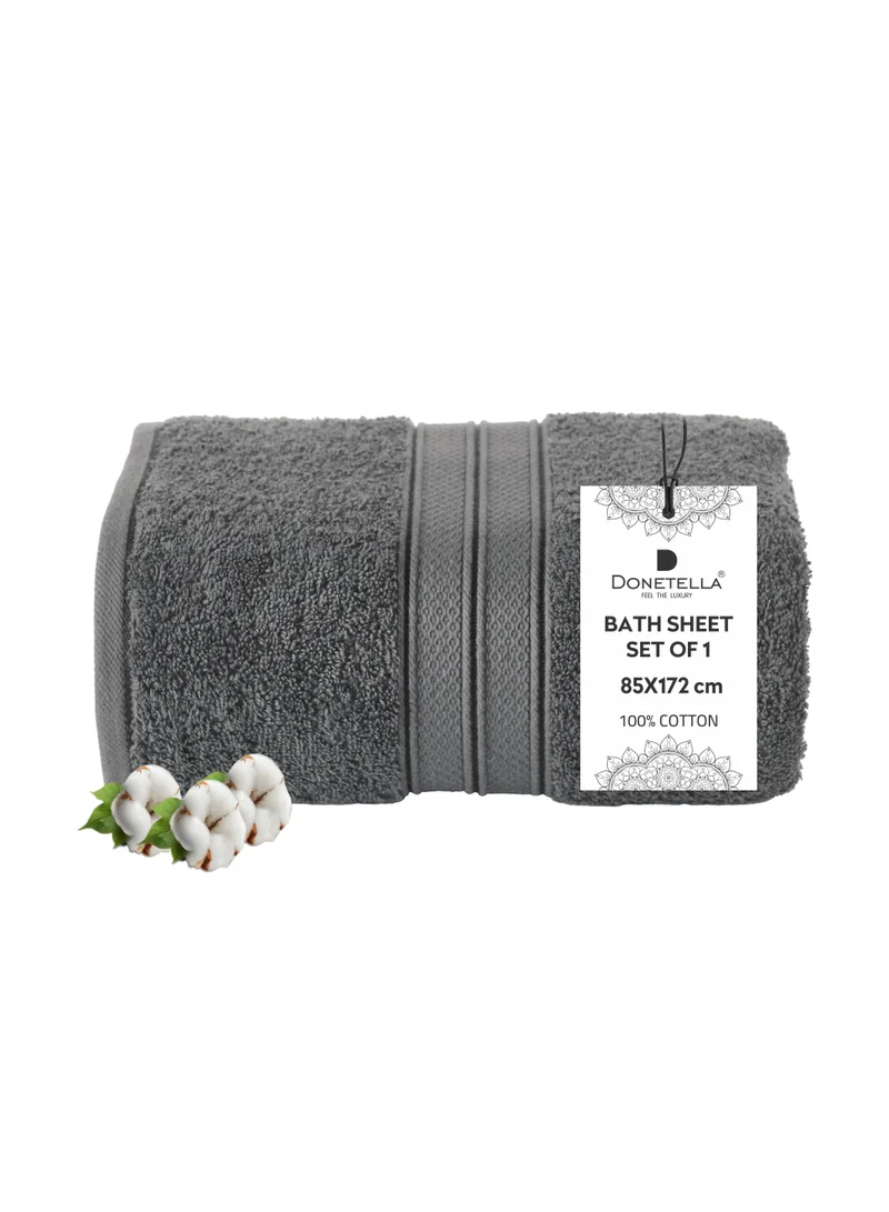 دوناتيلا قسط 100 ٪ بتمشيط القطن 1-قطع ورقة حمام (85 س 172 سم) 600 غسم منشفة كبيرة ، ماصة للغاية ، سريعة الجافة ، أفضل منشفة للحمام ، سبا وفندق ، أبيض
