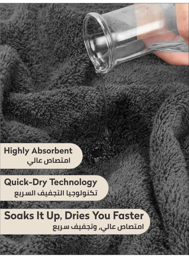 Donetella Premium 100 % Combed Cotton 1-Pcs Bath Sheet (85 X 172 CM) 600 GSM Large Towel, Highly Absorbent, Quick Dry,Best Towel for Bathroom, Spa And Hotel,White - Image 4