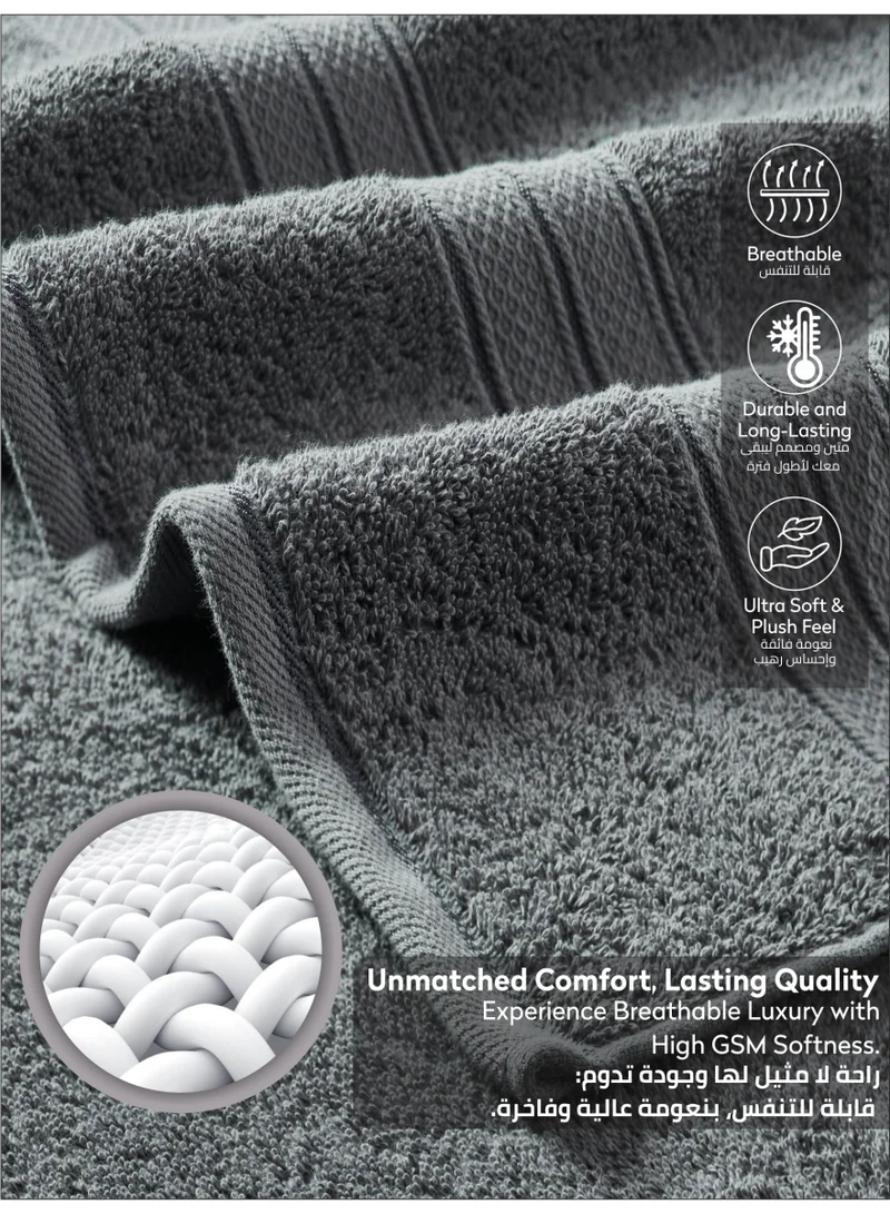 Donetella Bath Sheet 1pcs ( 85x172cm) Premium 100 % Combed Cotton 1-Pcs Bath Sheet (85 X 172 CM) 600 GSM Large Towel, Highly Absorbent, Quick Dry,Best Towel for Bathroom, Spa And Hotel,White  | Best Price UAE