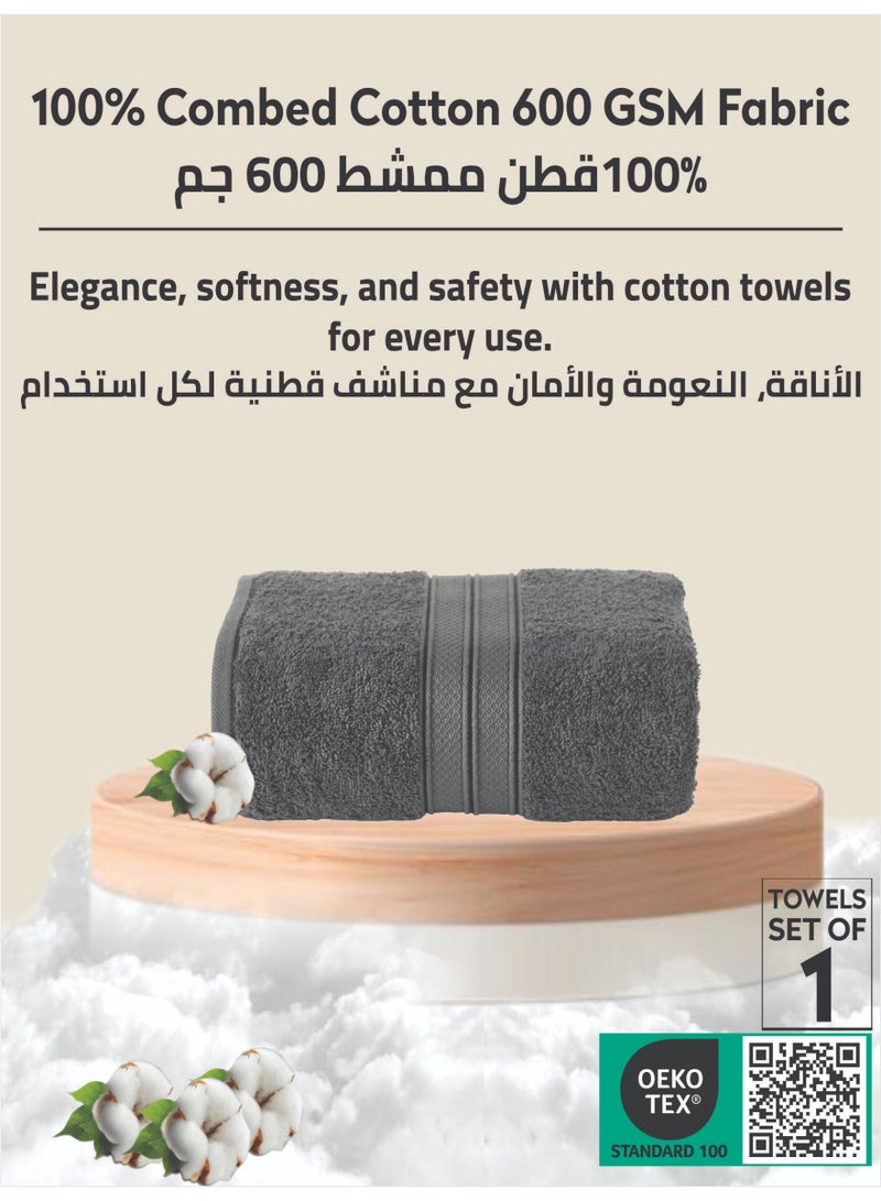 Donetella Premium 100 % Combed Cotton 1-Pcs Bath Sheet (85 X 172 CM) 600 GSM Large Towel, Highly Absorbent, Quick Dry,Best Towel for Bathroom, Spa And Hotel,White - Image 3