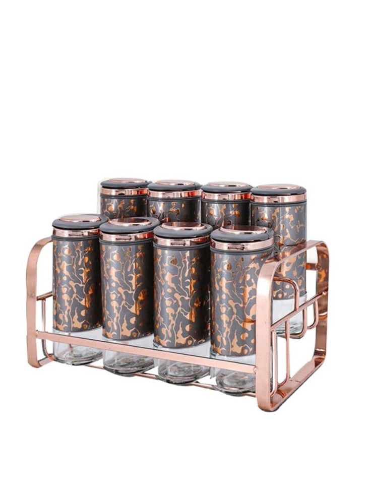 Oxford - 9-piece stainless steel spice set, Oxford beige SS-OX-262 - Image 1