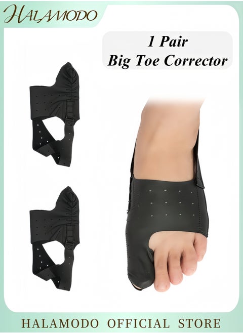 High-Quality Faux Leather Toe Corrector Adjustable Foot Alignment Brace Breathable and Invisible Foot Support Comfortable Orthotic for Hallux Valgus Non-Slip and Durable
