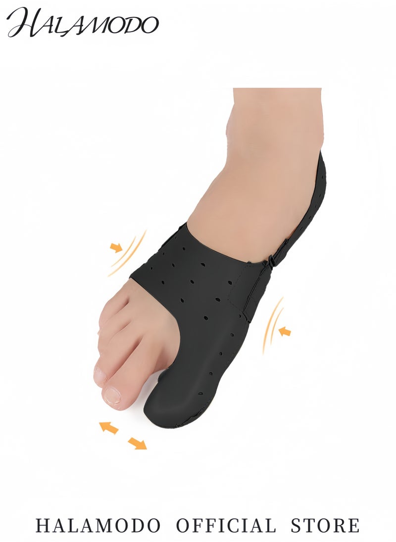 High-Quality Faux Leather Toe Corrector Adjustable Foot Alignment Brace Breathable and Invisible Foot Support Comfortable Orthotic for Hallux Valgus Non-Slip and Durable