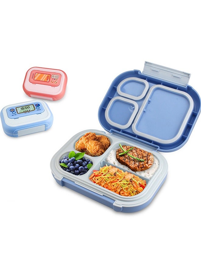 CityRiya-Long Bento Box Lunch Box for Kids Adults Leakproof Bento Lunch Box with 4 Compartments Spoon and Fork Portable Boys Girls Lunch Box with for Work Office School - Image 4