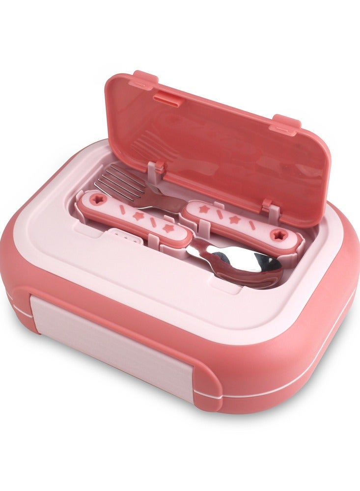 CityRiya-Long Bento Box Lunch Box for Kids Adults Leakproof Bento Lunch Box with 4 Compartments Spoon and Fork Portable Boys Girls Lunch Box with for Work Office School - Image 2