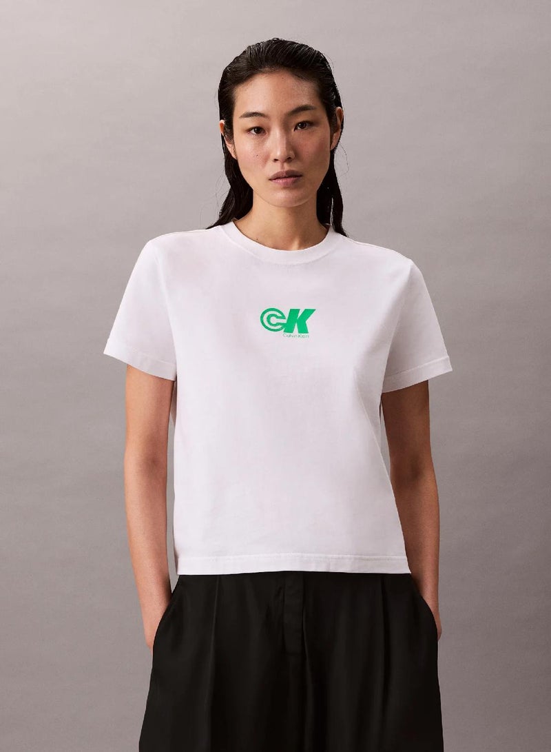 Calvin Klein Jeans CK Logo Jersey Slim Tee - Image 2