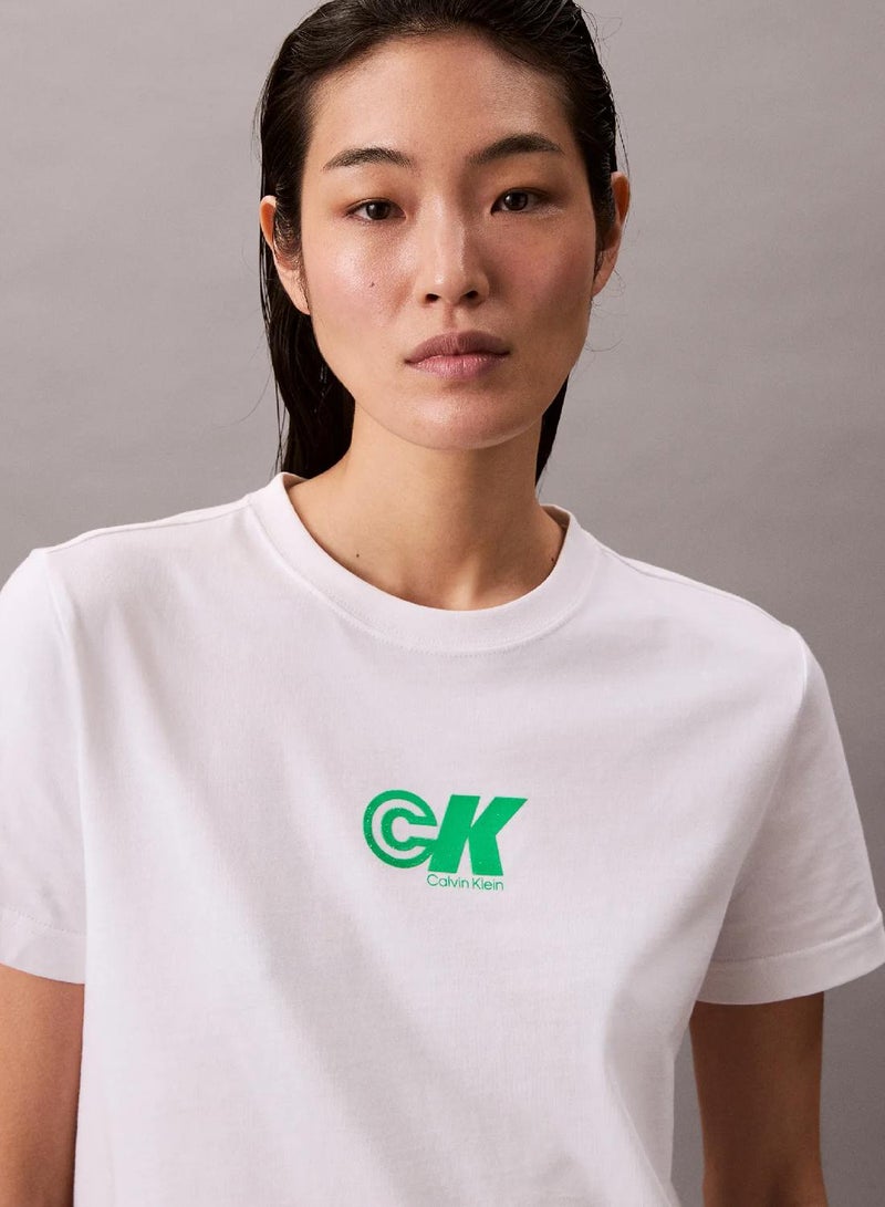 Calvin Klein Jeans CK Logo Jersey Slim Tee - Image 3