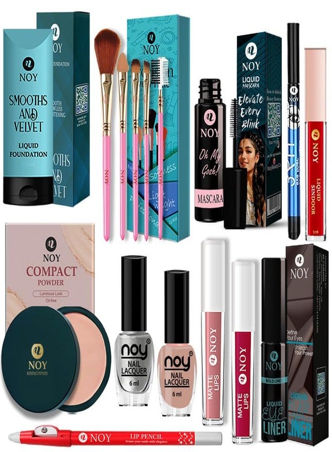 NOY Complete Makeup Kit All in One Makeup Set for Beginners Pack of 16 - Image 1