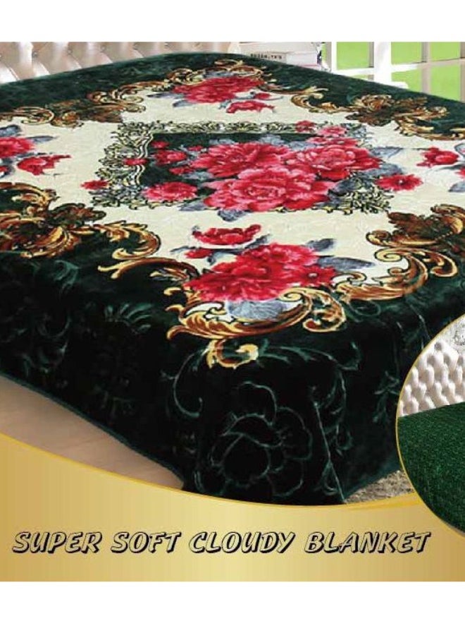 Rainbow Luxury Double-Sided Winter Blanket - Soft, Silky, and Luxuriously Textured Double-Layer Bed Blanket - 4 kg - 200 x 240 cm - Heavy Blanket, Textured Blanket, Thick Double-Layer Winter Blanket - Ideal for Sleeping and Winter Furnishings  - Image 3