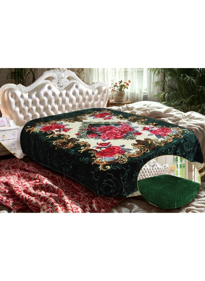 Rainbow Luxury Double-Sided Winter Blanket - Soft, Silky, and Luxuriously Textured Double-Layer Bed Blanket - 4 kg - 200 x 240 cm - Heavy Blanket, Textured Blanket, Thick Double-Layer Winter Blanket - Ideal for Sleeping and Winter Furnishings  - Image 5