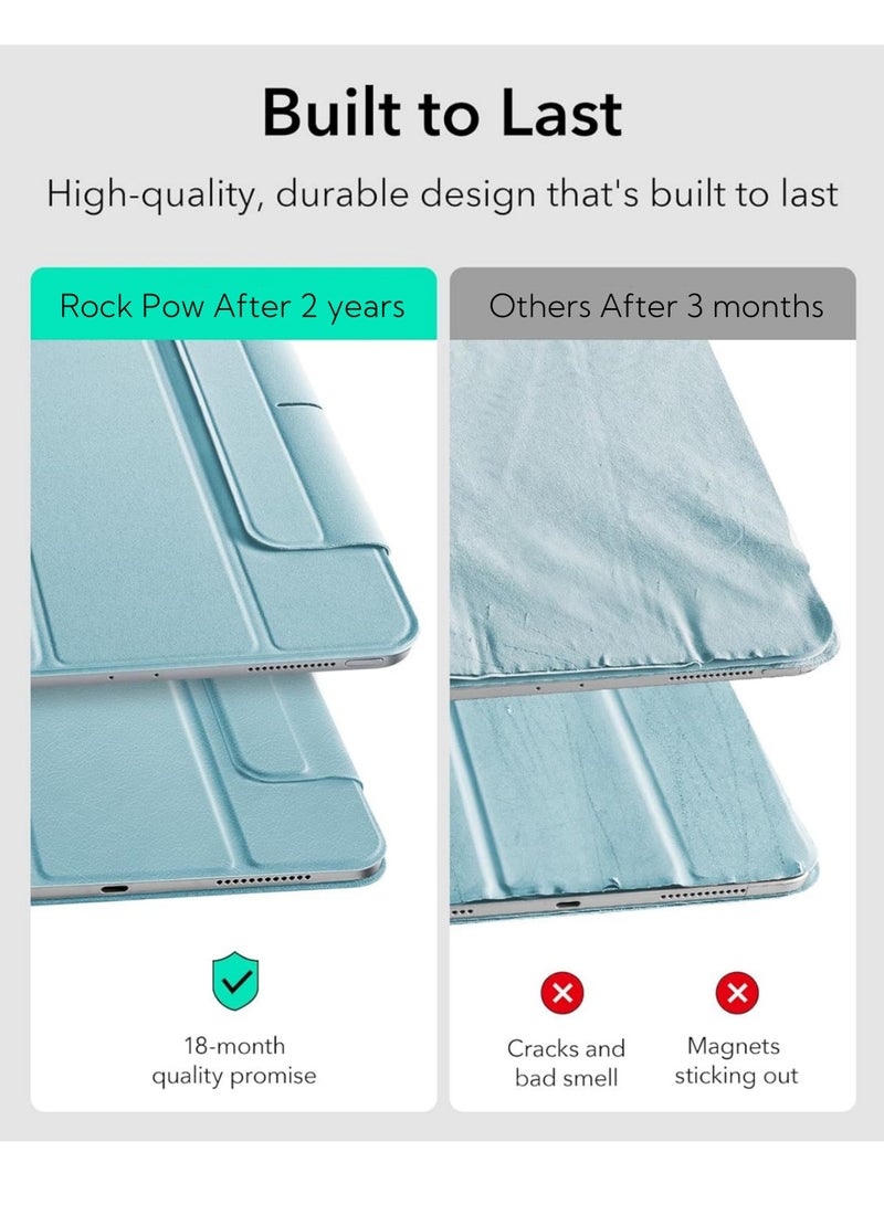 Rock Pow Case For iPad Pro 12.9 Case 12.9 Inch (2022/2021/2020, 6th/5th/4th Generation) Convenient Magnetic Attachment 2-Way Stand Full Pencil 2 Support Rebound Magnetic Case - Image 5