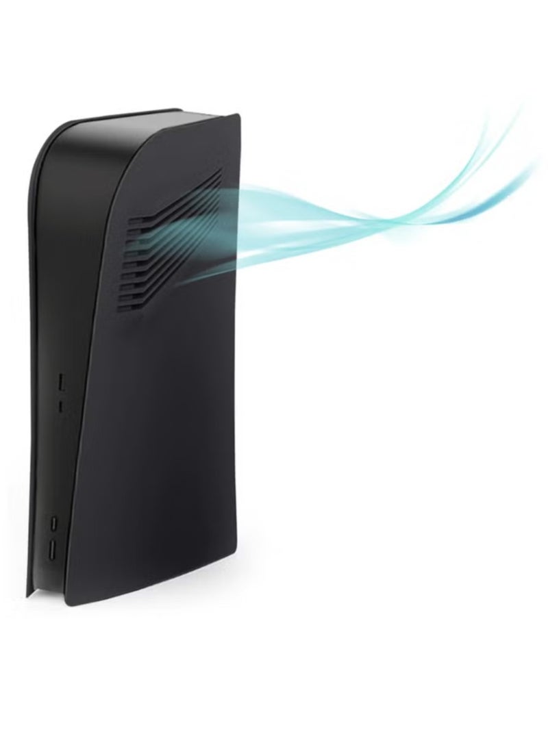 Bamboo PS5 Console Shell Replacement Plate for PS5 Anti Scratch Dustproof Skin Wraps Protective Cover Profession Game Accessories Disc Edition Black