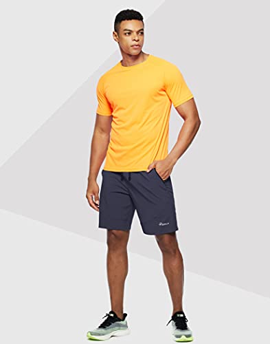 Pudolla Men's Workout Running Shorts Lightweight Gym Athletic Shorts for Men with Zipper Pockets (Navy Blue X-Large) - Image 5