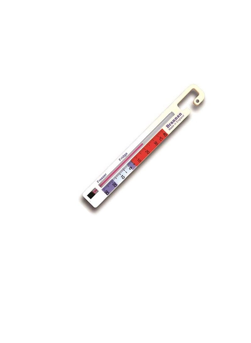 Brannan White Vertical Fridge and Freezer Thermometer (140mm) - Image 1