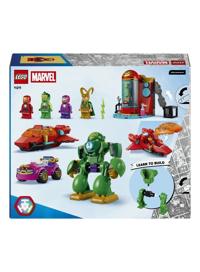 LEGO Marvel Iron Man and His Awesome Friends Loki vs. Team Iron Man 11211 Building Toy Set (80 Pieces) - Image 5