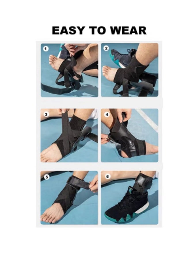 Bukela Ankle Brace with Side Stabilizers, Adjustable Ankle Support Sprained Ankle Brace for Ankle Sprained, Achilles Tendon, Plantar Fasciitis, Injury Recovery, Ankle Support for Running, Basketball, Football , L - Image 5