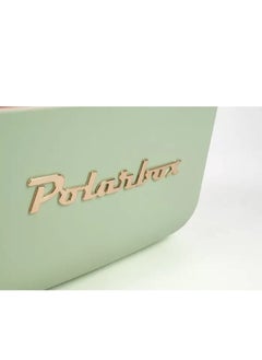 Polarbox Polarbox® 20 L Ice Box - Portable - Rigid Thermal Insulated Cooler Box - For Outdoor Beach Picnic, Party Drinks & Food Use - Storage Box - Classic - Olive Green/Gold Cooler with Brown Leather Strap  - Image 5