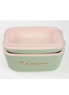Polarbox Polarbox® 20 L Ice Box - Portable - Rigid Thermal Insulated Cooler Box - For Outdoor Beach Picnic, Party Drinks & Food Use - Storage Box - Classic - Olive Green/Gold Cooler with Brown Leather Strap  - Image 4