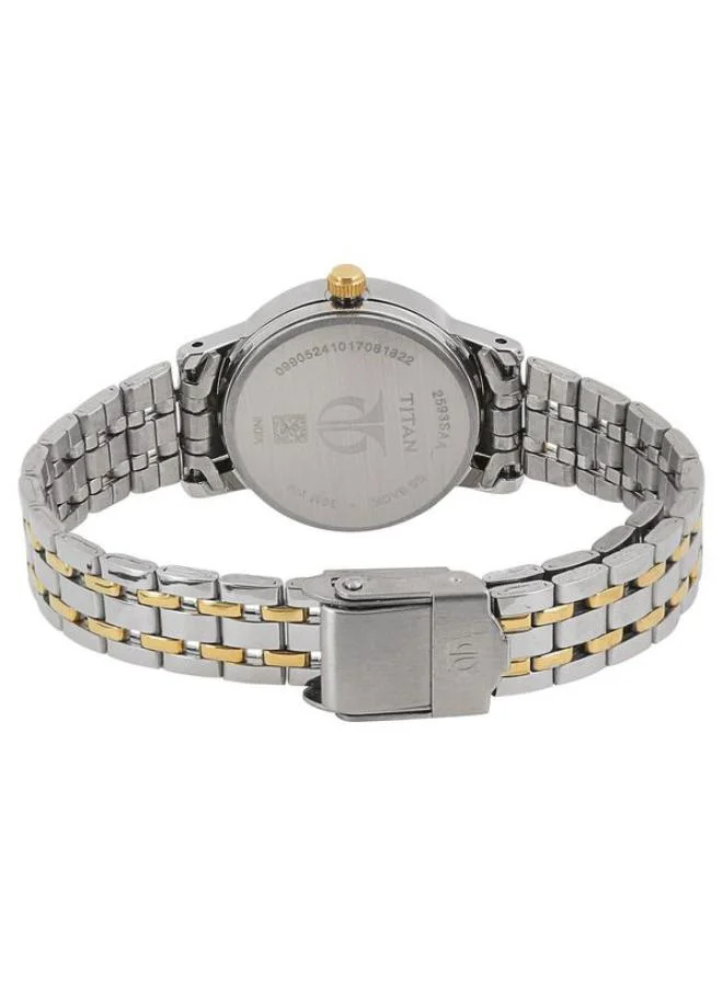 TITAN Women's Analog Display Watch With Two Toned Stainless Steel Strap - 2593BM01