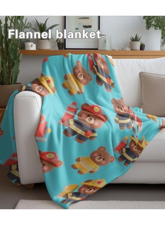 عام بطانية رقيقة من الفانيلا الكرتونية للأطفال أو الطلاب (دافئة ومريحة ومناسبة للنوم والألعاب) 100 سم * 150 سم - 4 - Image 5