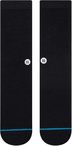 Stance Icon Crew Socks 3-Pack, Cotton Blend Medium Cushioning Arch Support, Black, Large - Image 3