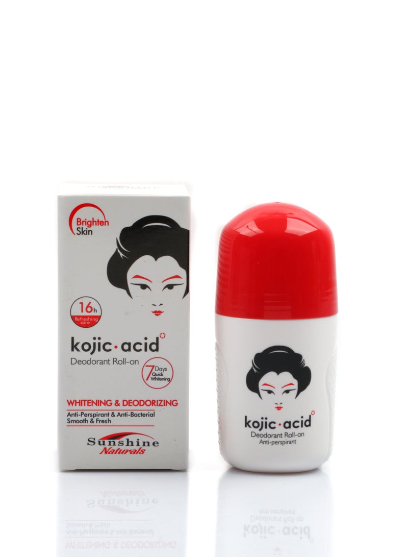 صن شاين ناتشورالز مزيل عرق بحمض الكوجيك، مزيل للروائح الكريهة، مضاد للتعرق ومضاد للبكتيريا، ناعم ومنعش 50 مل - Image 1