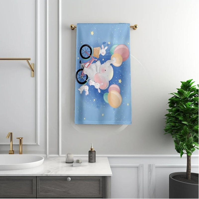 NEW COMERS® 100% Cotton Muslin 4 Layered Baby Bath Towel for New Born, Quick Absorbent, Wash Cloth Premium Soft Towels for Kids-Toddlers-Infants-Babies- 65X110 cm- TWL_05 - Image 1