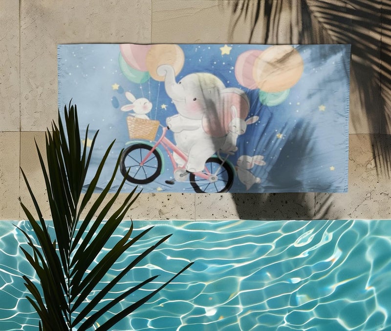 NEW COMERS® 100% Cotton Muslin 4 Layered Baby Bath Towel for New Born, Quick Absorbent, Wash Cloth Premium Soft Towels for Kids-Toddlers-Infants-Babies- 65X110 cm- TWL_05 - Image 3