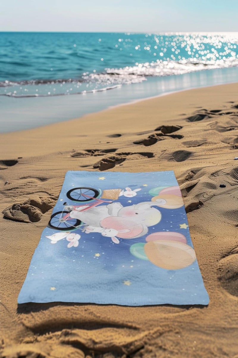 NEW COMERS® 100% Cotton Muslin 4 Layered Baby Bath Towel for New Born, Quick Absorbent, Wash Cloth Premium Soft Towels for Kids-Toddlers-Infants-Babies- 65X110 cm- TWL_05 - Image 4