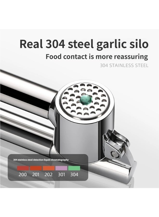 Premium Garlic Press, ust Proof & Dishwasher Safe Professional Garlic Mincer Tool - Easy-Squeeze, Easy-Clean with Soft, Ergonomic Handle - Image 3