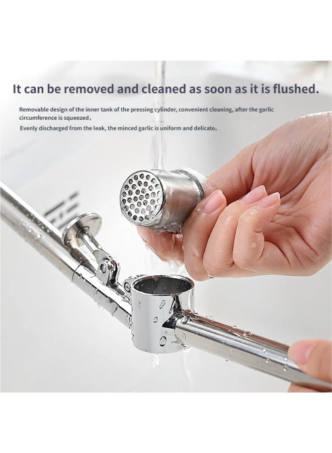 Premium Garlic Press, ust Proof & Dishwasher Safe Professional Garlic Mincer Tool - Easy-Squeeze, Easy-Clean with Soft, Ergonomic Handle - Image 5