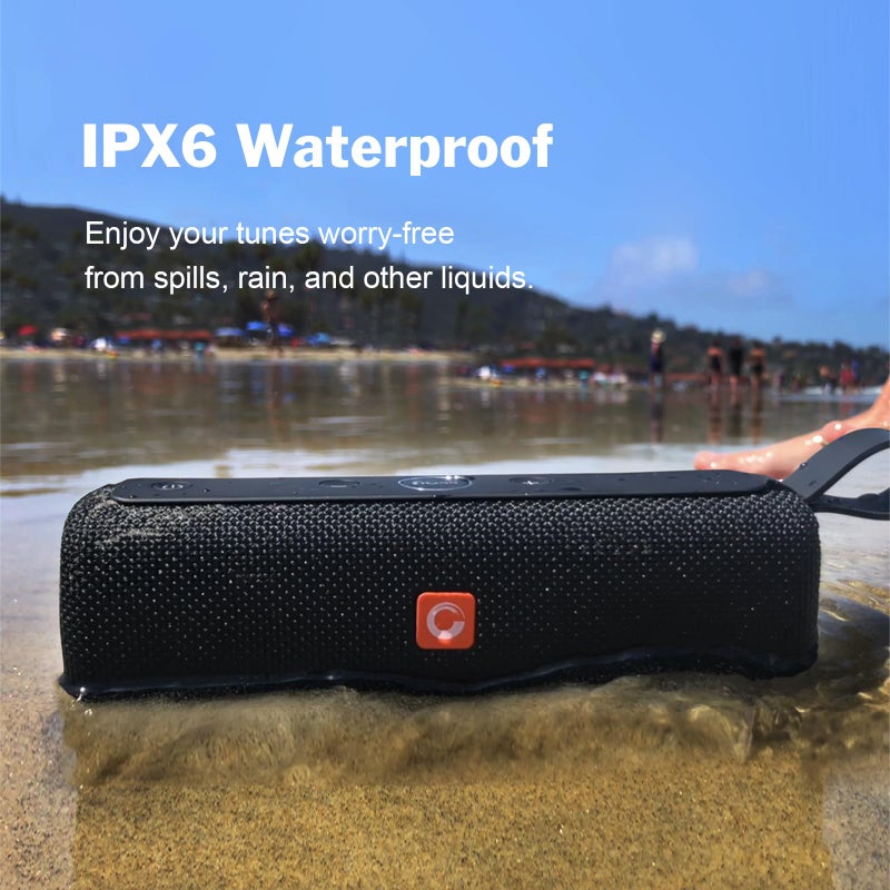 DOSS E-Go II Bluetooth Speaker with 12W Superior Sound, Loud Bass, IPX6 Waterproof, Built-in Mic, 12H Playtime, for Pool, Beach, Outdoor, and Travel - Image 3