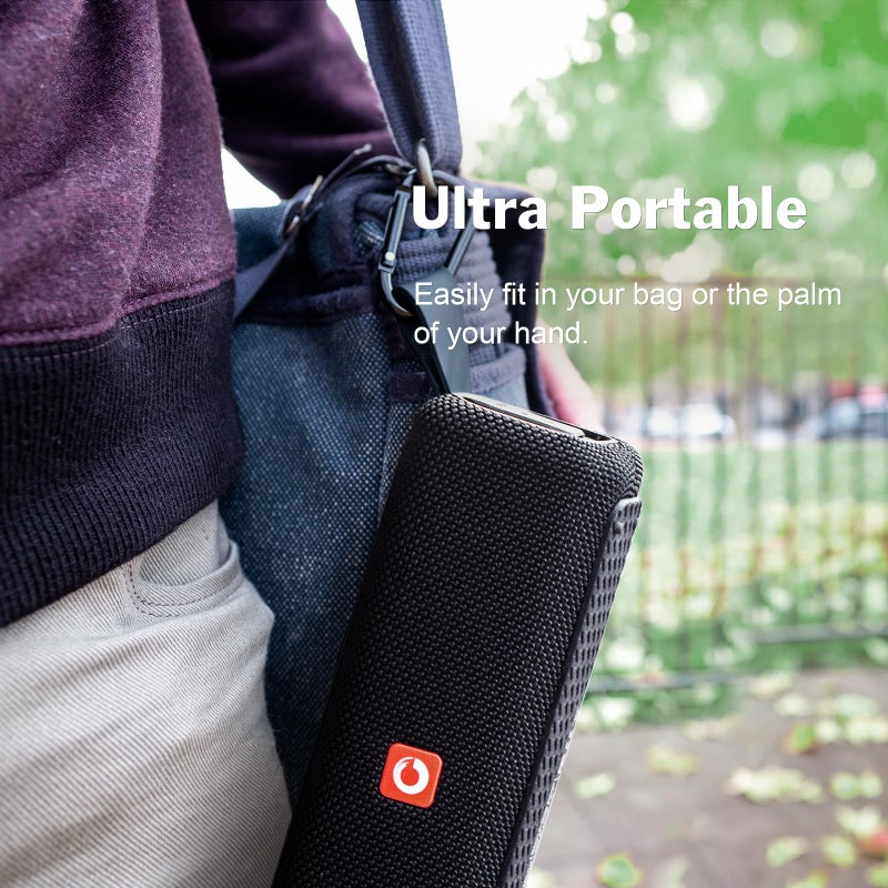 DOSS E-Go II Bluetooth Speaker with 12W Superior Sound, Loud Bass, IPX6 Waterproof, Built-in Mic, 12H Playtime, for Pool, Beach, Outdoor, and Travel - Image 5