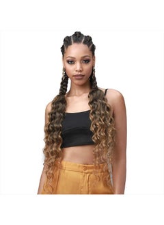 BOBBI BOSS MULTI PACK DEALS! Bobbi Boss Synthetic Hair Braids Pre-Feathered 3X King Tips Ocean Wave 28" (3-PACK, T4/30)  - Image 1