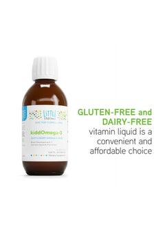Davinci DAVINCI Labs kiddOmega-3 - Liquid Omega-3 Supplement for Kids - for Immune System, Focus and Brain Support* - with Monk Fruit, DHA, EPA and More - Cherry Orange Flavor - 200mL  - Image 2