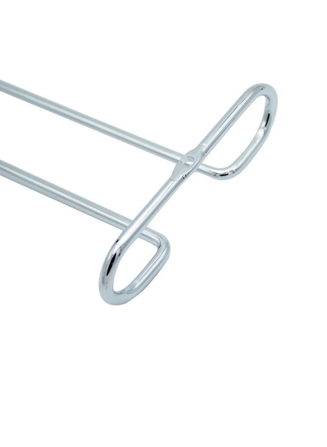 eastbao Wine Glass Rack Under Cabinet Shelf Glasses Holder With Drying Stemware Rack Under Counter Wine Glass Holder Metal Hanger Hanging Rack for Bar and Kitchen (silver 4 set) - Image 5