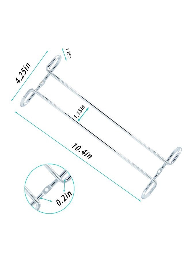 eastbao Wine Glass Rack Under Cabinet Shelf Glasses Holder With Drying Stemware Rack Under Counter Wine Glass Holder Metal Hanger Hanging Rack for Bar and Kitchen (silver 4 set) - Image 3
