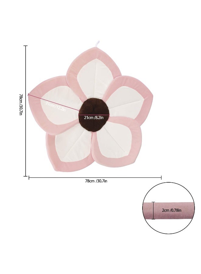 Sundee Baby Bath - Flower Baby Bath Pad Infant Bathtub Mat for Bathtub Tub Sink (Whitepink) - Image 2