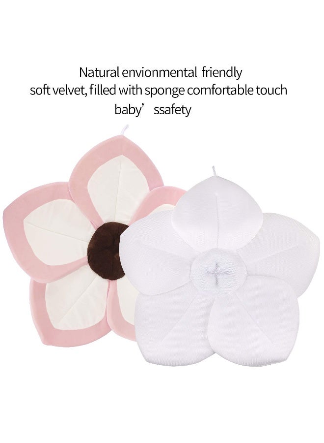 Sundee Baby Bath - Flower Baby Bath Pad Infant Bathtub Mat for Bathtub Tub Sink (Whitepink) - Image 3