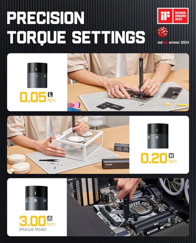 Fanttik E1 Max Electric Screwdriver, Mini Precision Screwdriver Set, 50 Magnetic Bits, Magnetic Storage, 5/32‘’Hex, Repair Tool Kit for Electronics Phone Camera Laptop Watch (Grey) - Image 2