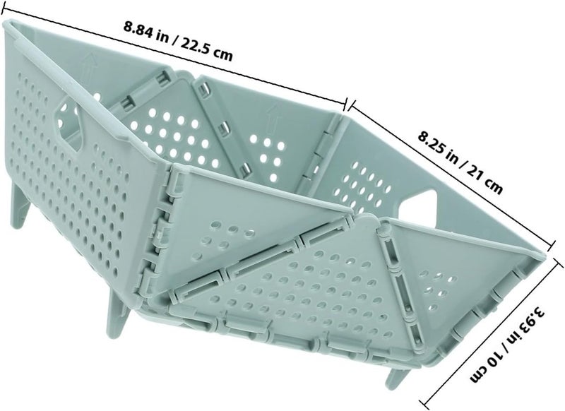 Collapsible Kitchen Basket and Food Strainer, Foldable Plastic Drainage Basket for Washing Fruits Vegetables and Pasta, Lightweight Portable Kitchen Colander for Travel and Home - Image 2