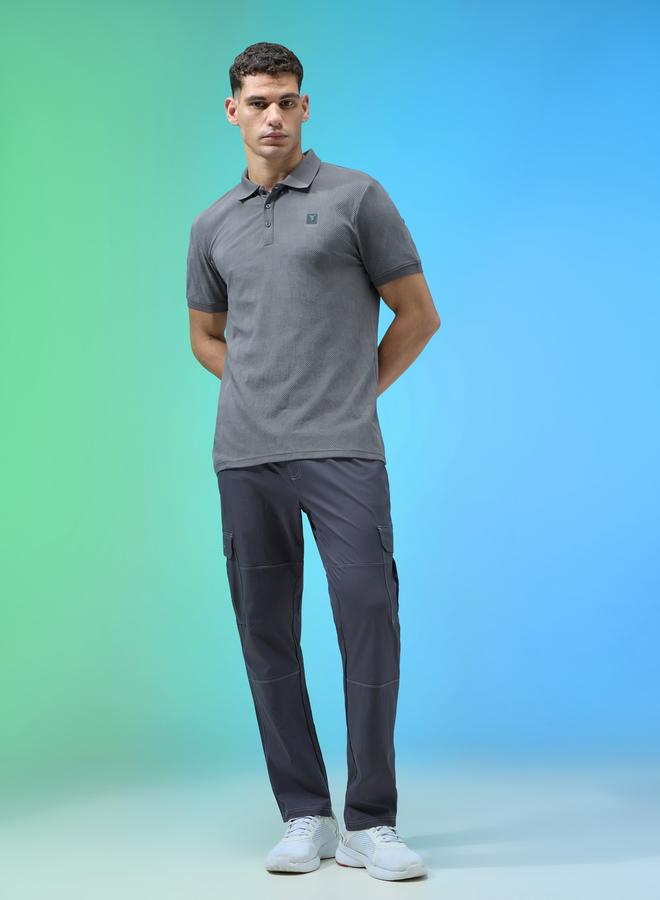 تكنوسبورت تيشيرت بياقة بولو وتفاصيل جاكار - Image 3