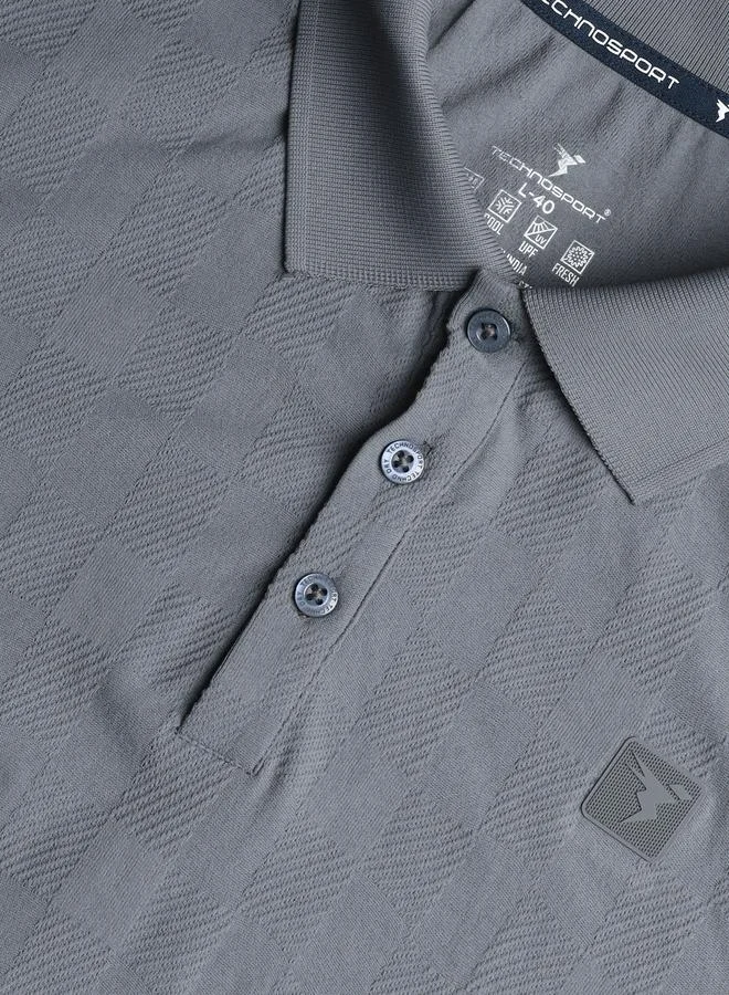 Technosport  Technosport Men Jacquard Slim Fit Polo for Men | Best Price UAE