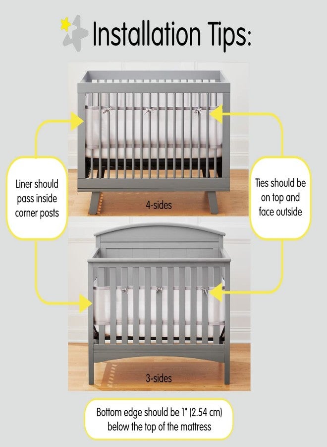 BreathableBaby Breathable Mesh Liner for Full-Size Cribs, Deluxe 4mm Mesh, White Mist (Size 4FS Covers 3 or 4 Sides) - Image 5