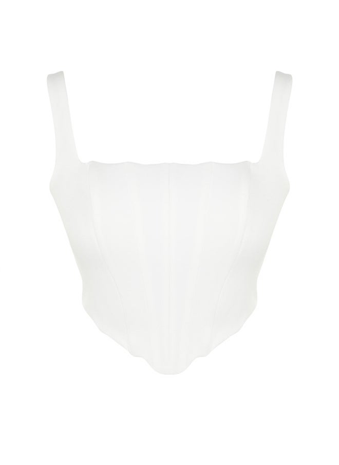 trendyol - Ecru Strap Corset Woven Blouse TWOSS23BZ00938 - Image 1