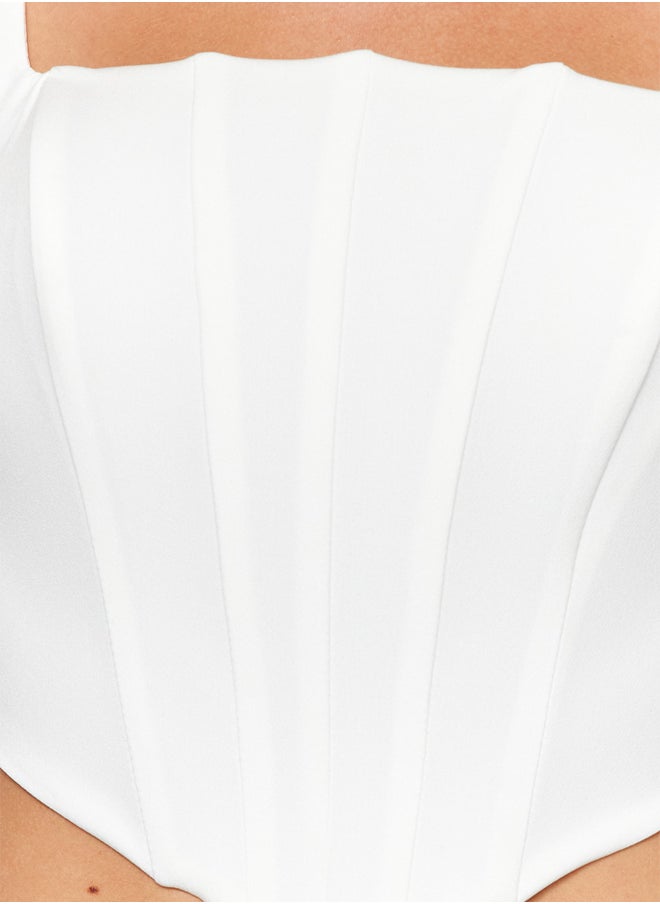 trendyol - Ecru Strap Corset Woven Blouse TWOSS23BZ00938 - Image 1
