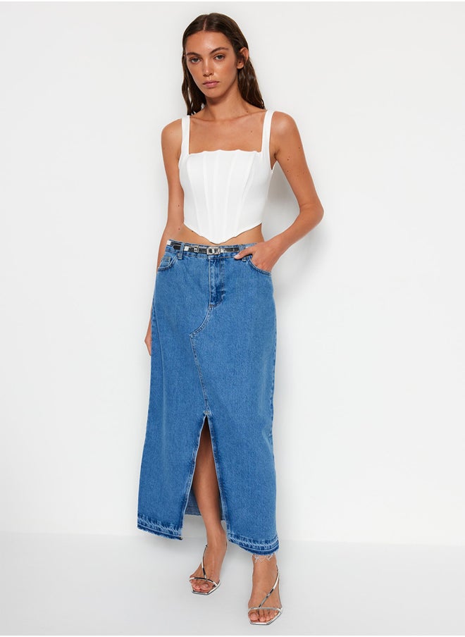 trendyol - Ecru Strap Corset Woven Blouse TWOSS23BZ00938 - Image 1