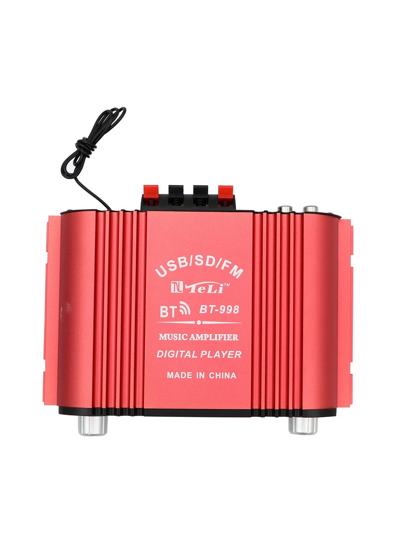 مكبر صوت رقمي ستيريو رباعي القنوات، أسود/أحمر - Image 4